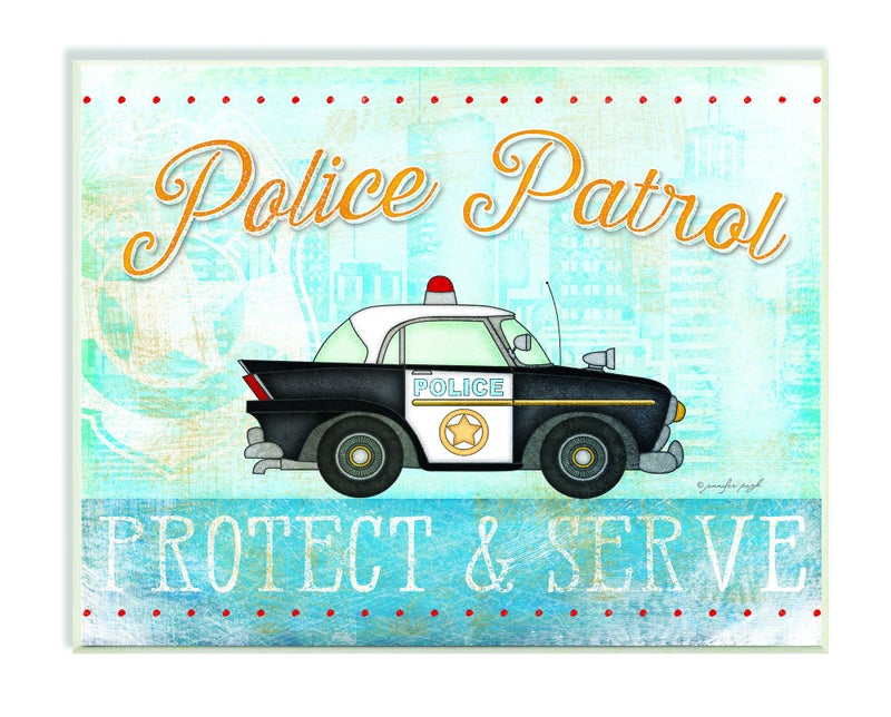 ستوبيل إنداستريز غرفة الأطفال من Stupell Rescue Vehicles Icons and Mottos مجموعة لوحات جدارية مكونة من 3 قطع مقاس 11 × 0.5 × 15 صُنعت بفخر في الولايات المتحدة الأمريكية - Image 4